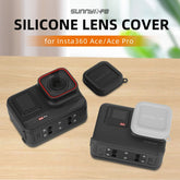 Tapa protectora de silicona para lente Sunnylife para Insta360 Ace/Ace Pro, IST-BHT757, color gris